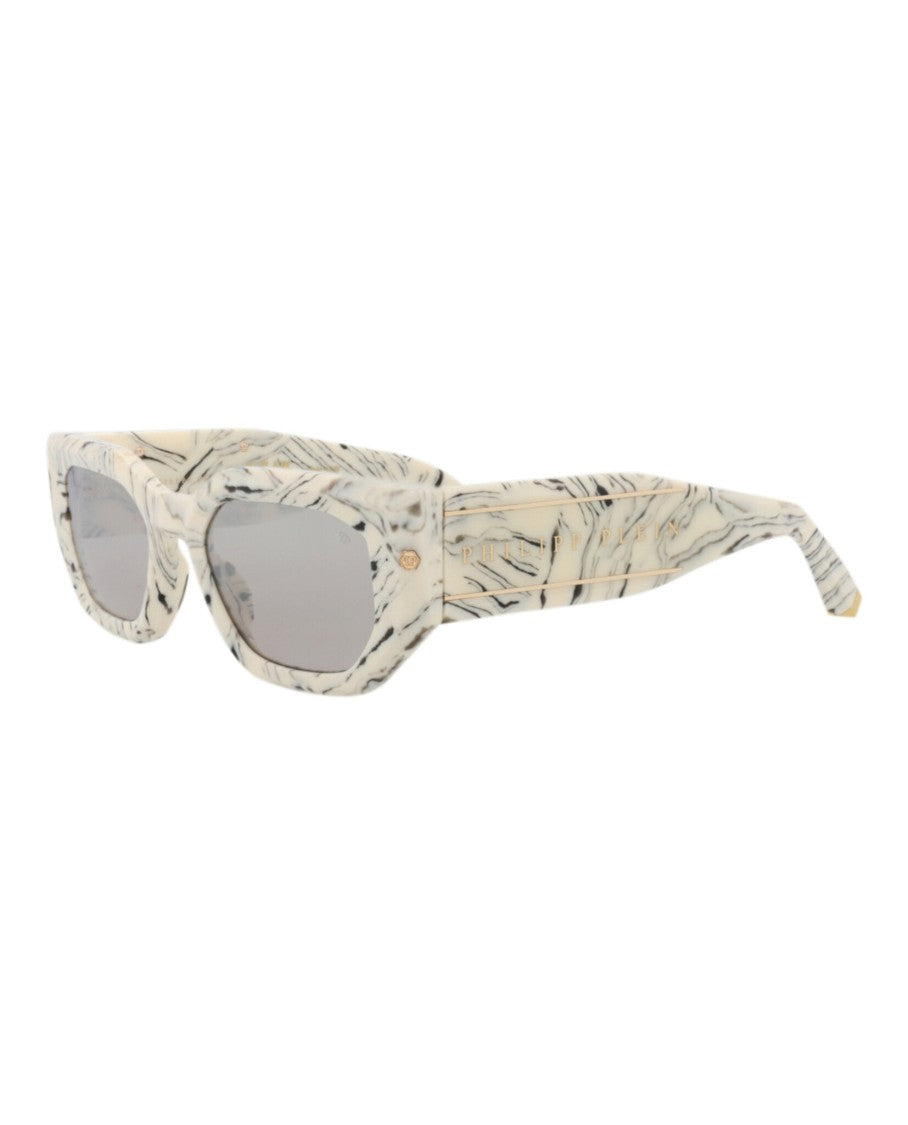 Philipp Plein Square-Frame Acetate Sunglasses With Marbled Design