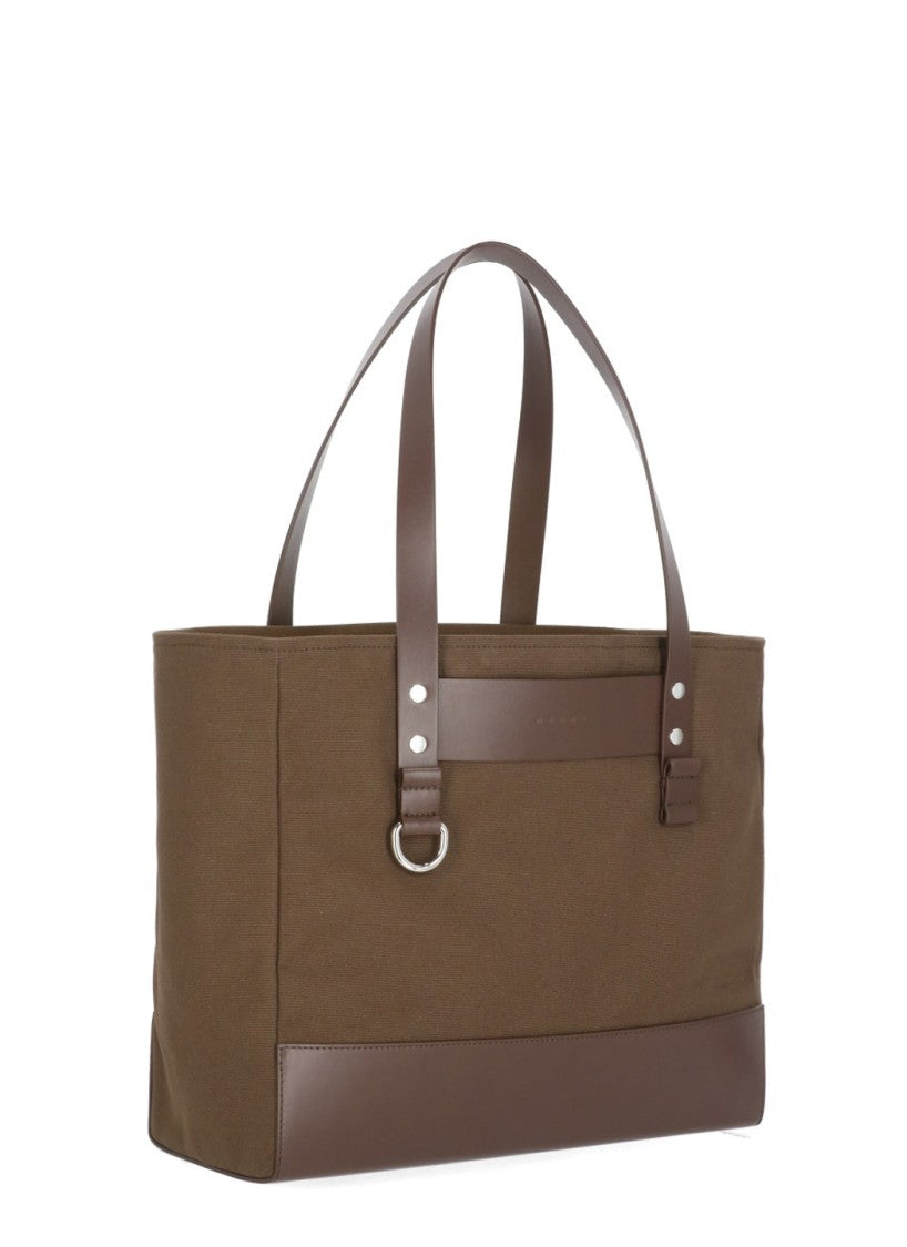 Marni Brown D-Ring Front Shoulder Bag