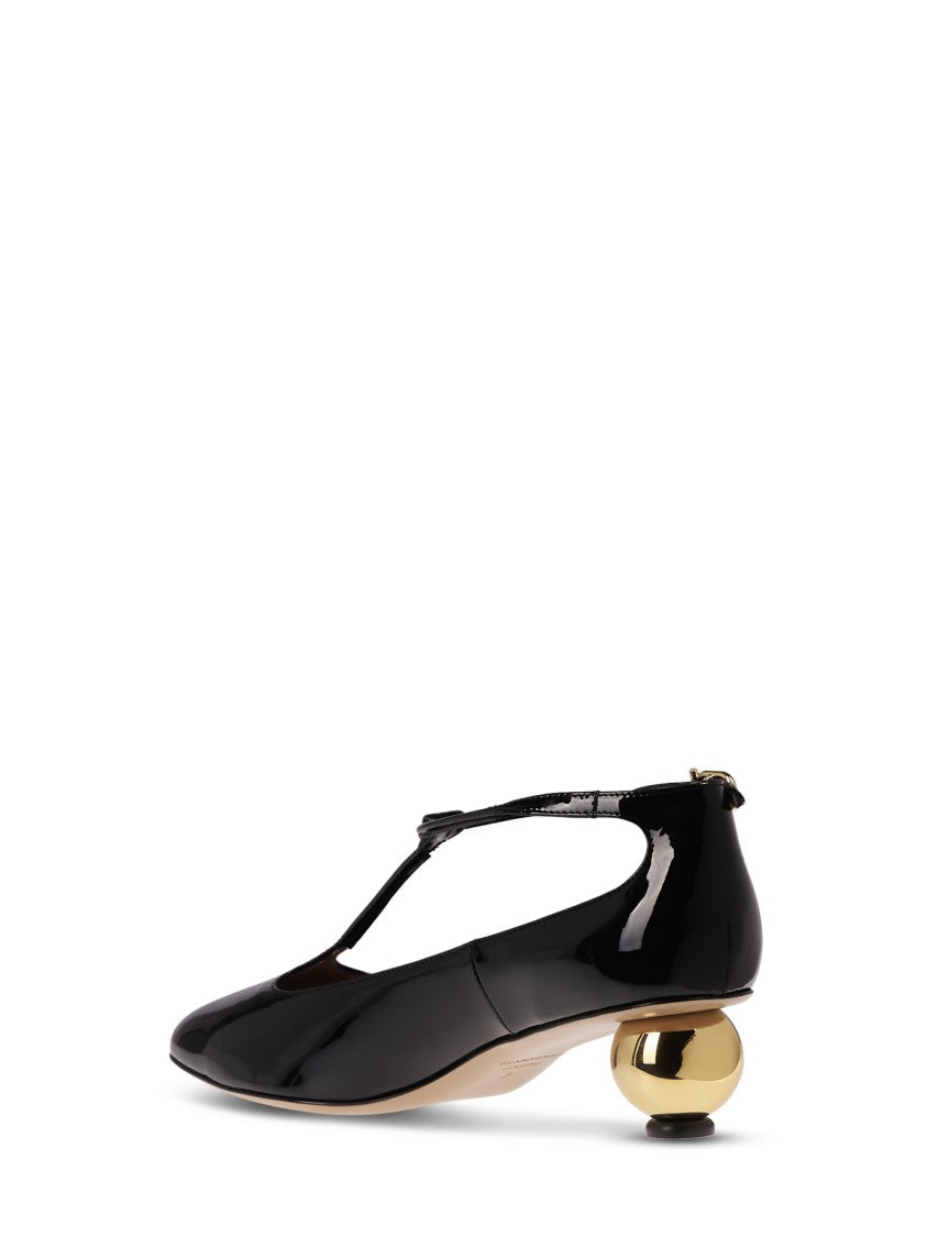 Ferragamo Pointed Toe Pumps With Spherical Heel Design
