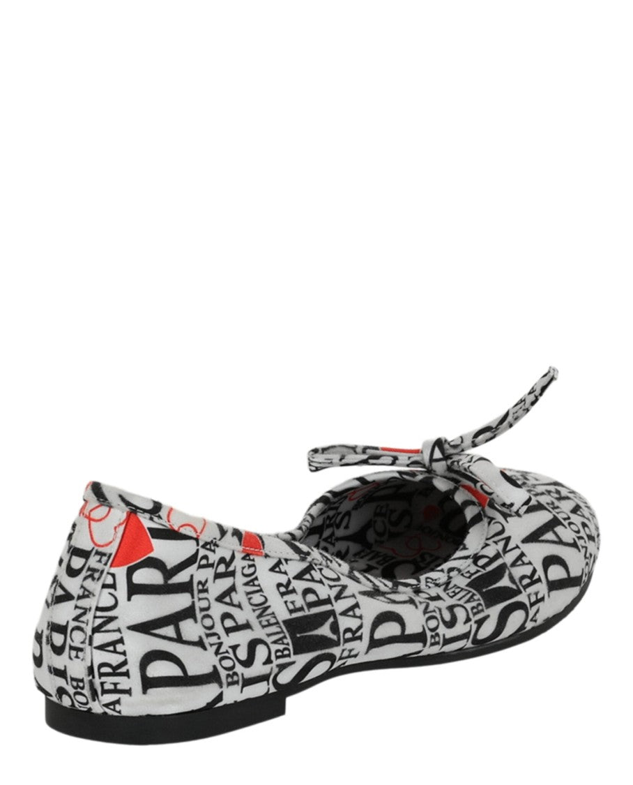 Balenciaga Leopold Printed Ballet Flats