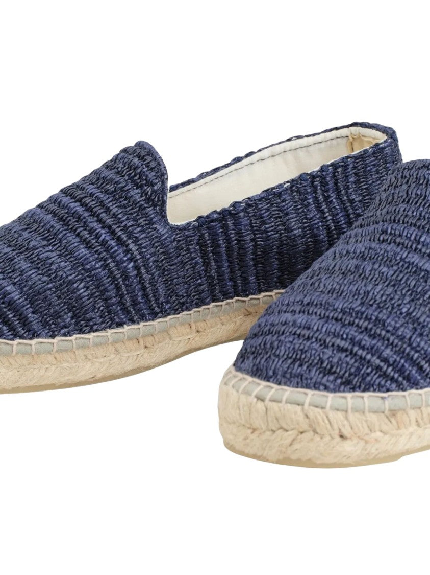 Manebi Woven-Effect Navy Jute Sole Espadrilles