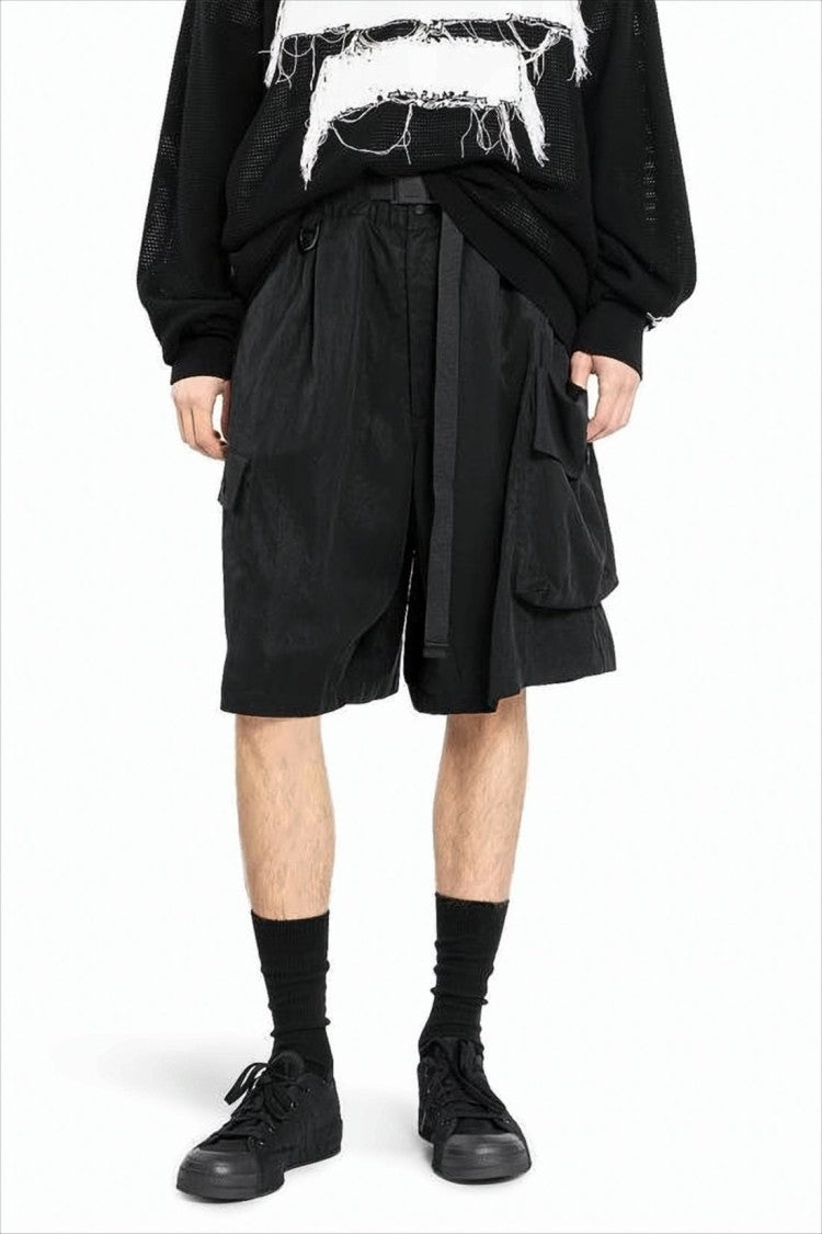 Y-3 Loose-Fit Black Shorts With Utility Pockets