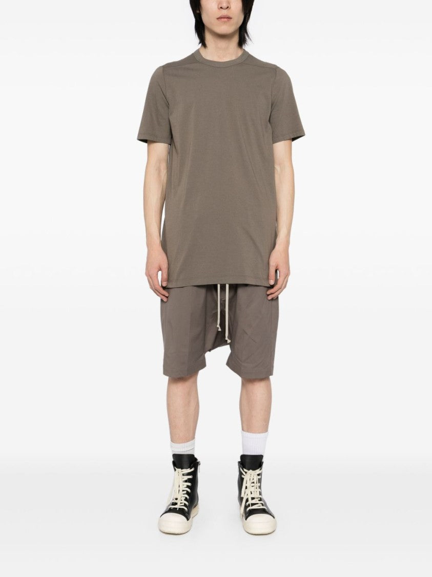 Rick Owens Rust Brown Crew Neck T-Shirt With Straight Hem