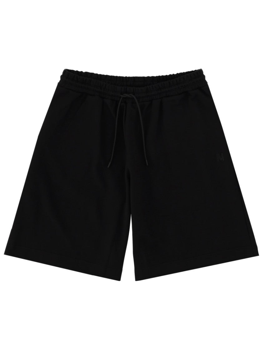 Msgm Neutrals Elastic Waistband Drawstring Shorts