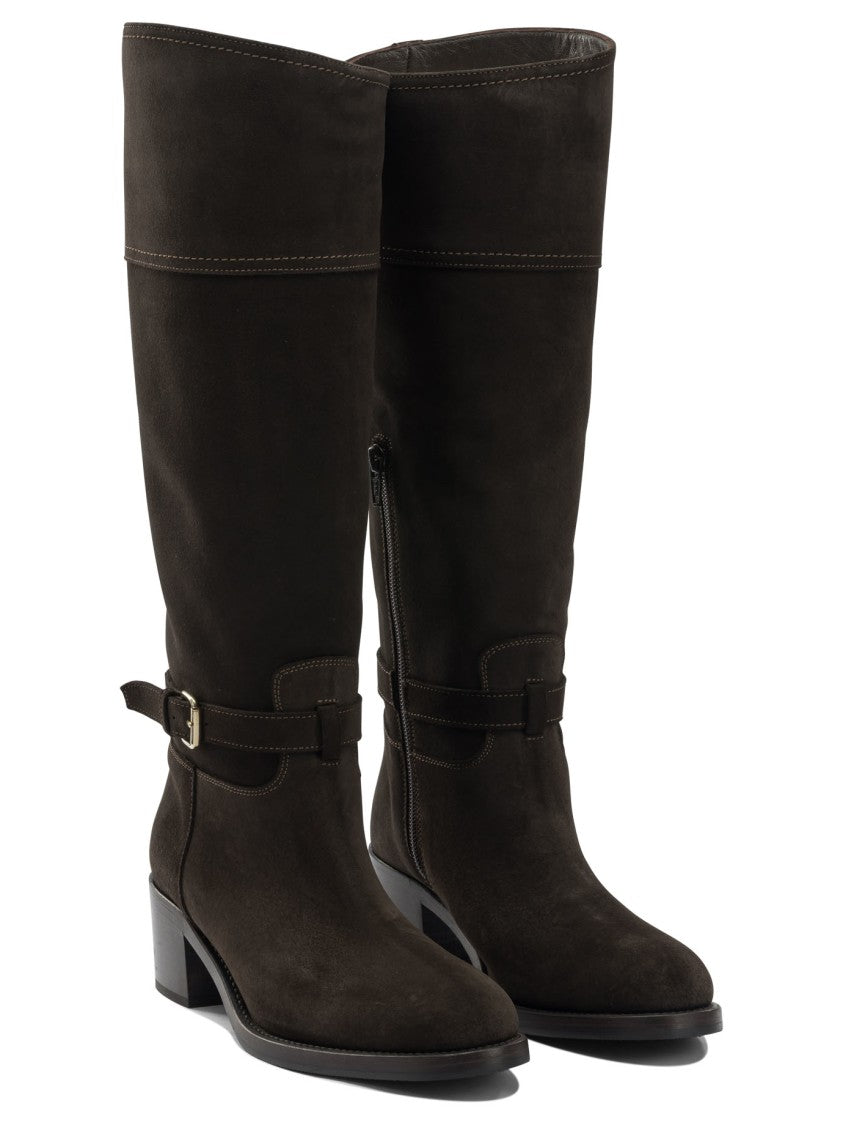 Maretto Knee-High Leather Ankle Boots