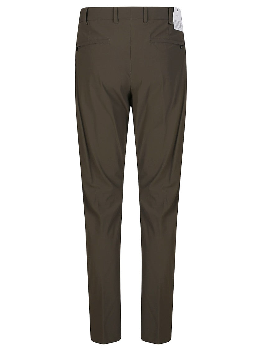 Pt Torino Epsilon Reflector Pants In Olive Green Technical Cotton