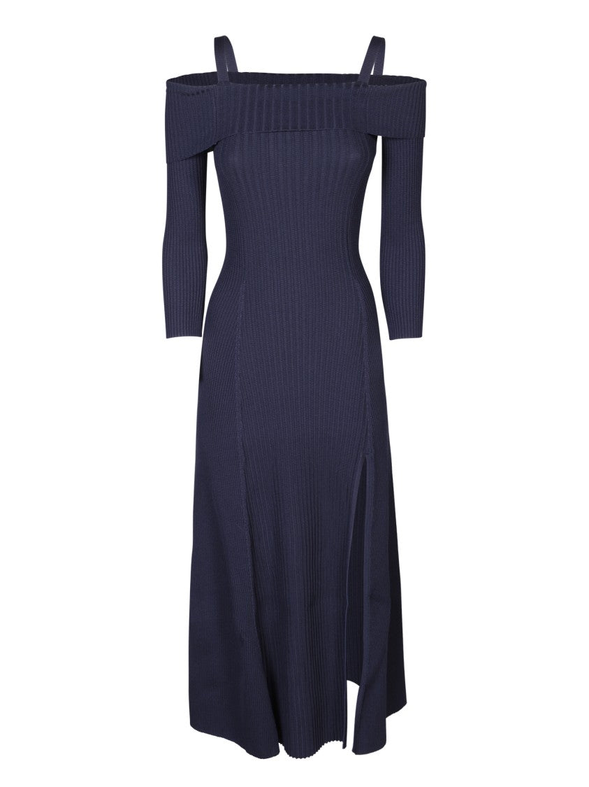 Ganni Blue Stretch Dress