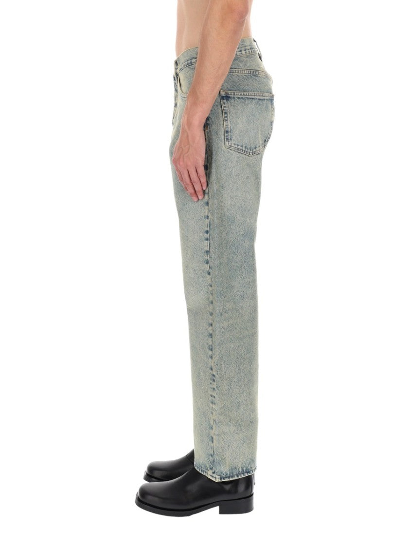 Sunflower Faded Wash Cotton Wide Jeans