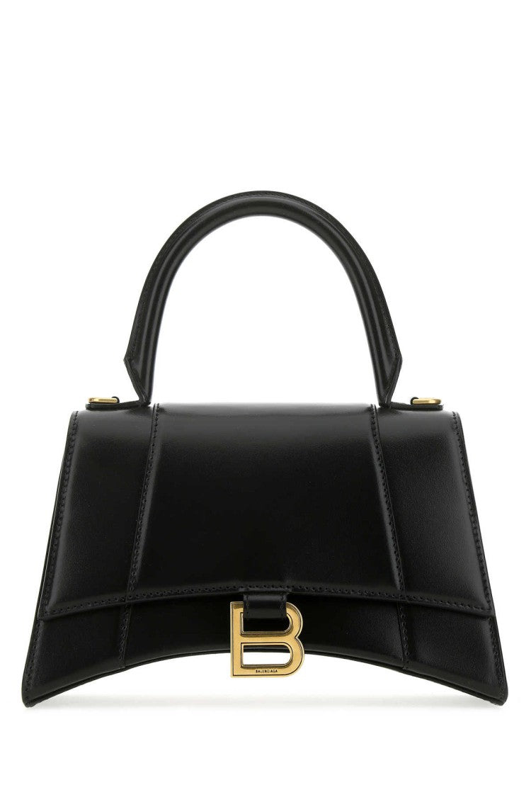 Balenciaga Black Leather Small Hourglass Handbag