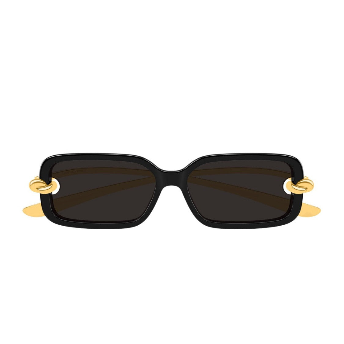 Bottega Veneta Black Linea Signature Icons Bio-Injected Rectangular Sunglasses