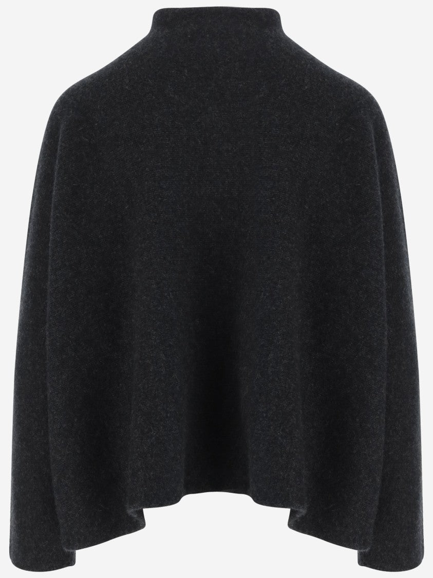 Giorgio Armani High Neck Cashmere Sweater With Dropped Shoulders