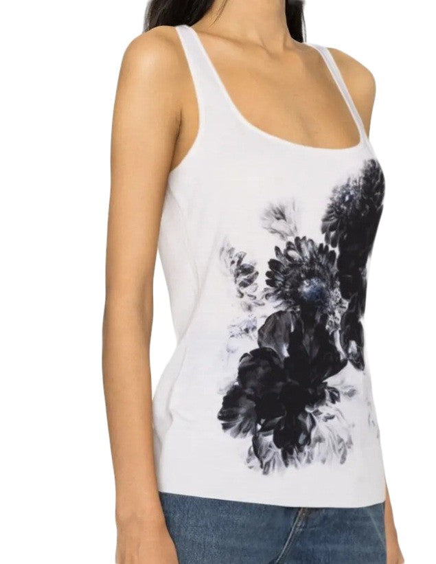Alexander Mcqueen Sleeveless Floral-Print Alexander Mcqueen Top