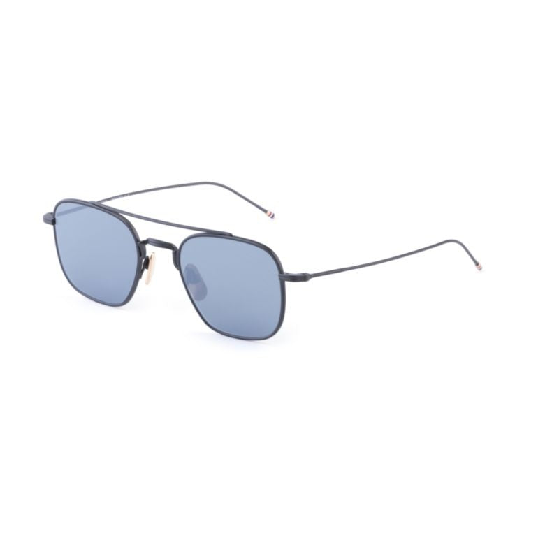 Thom Browne Ues907a Rectangular Blue-Tinted Sunglasses