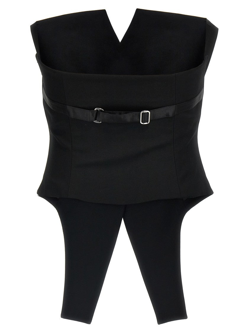 Alexander Wang Deconstructed Wool Vest With Tailored Bodice