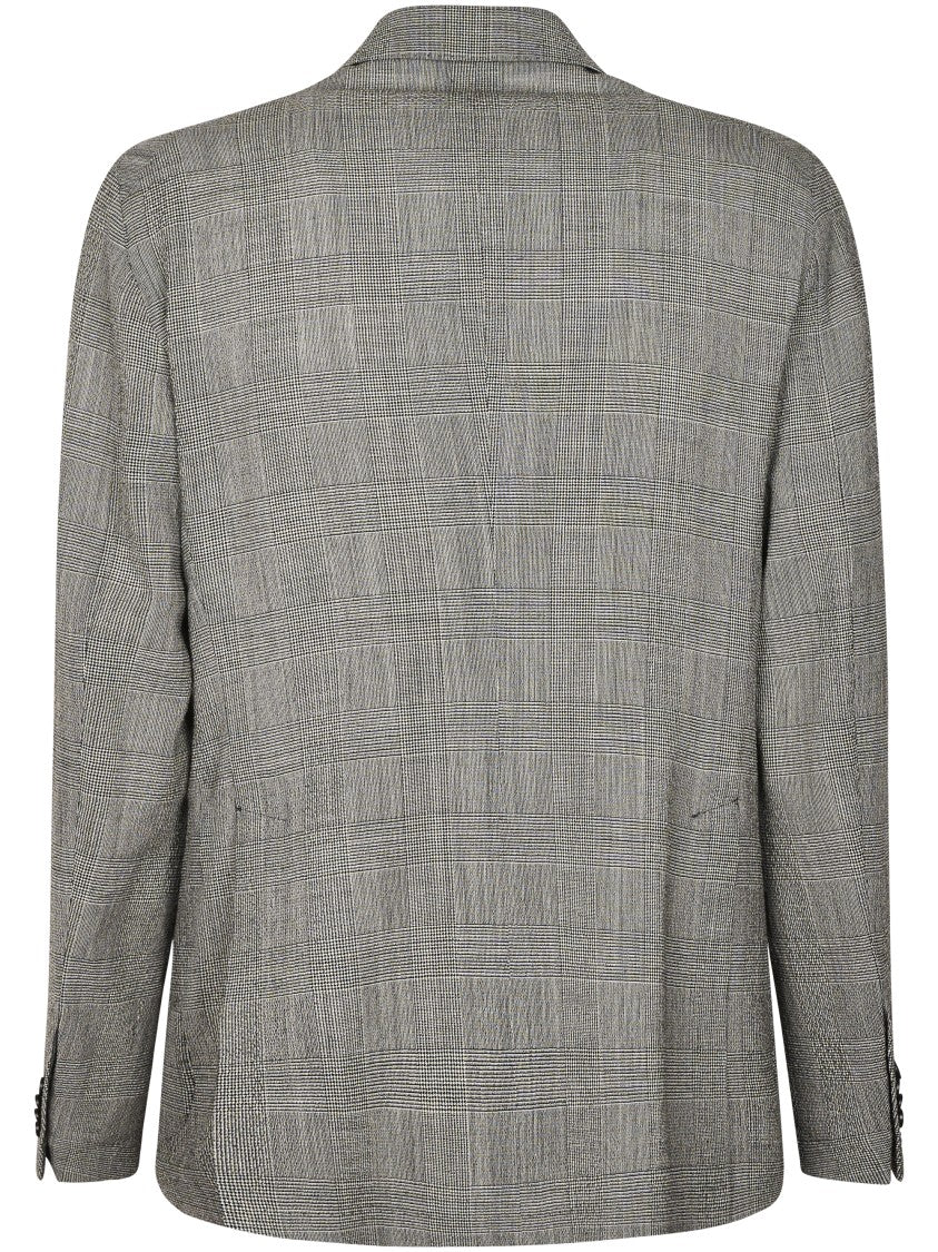 Tagliatore Double-Breasted Blazer With Prince Of Wales Check Pattern