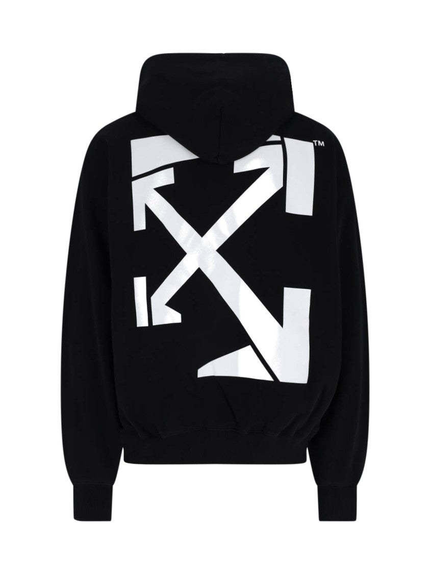 Off-White "Run Arrow Skate" Hoodie – Black