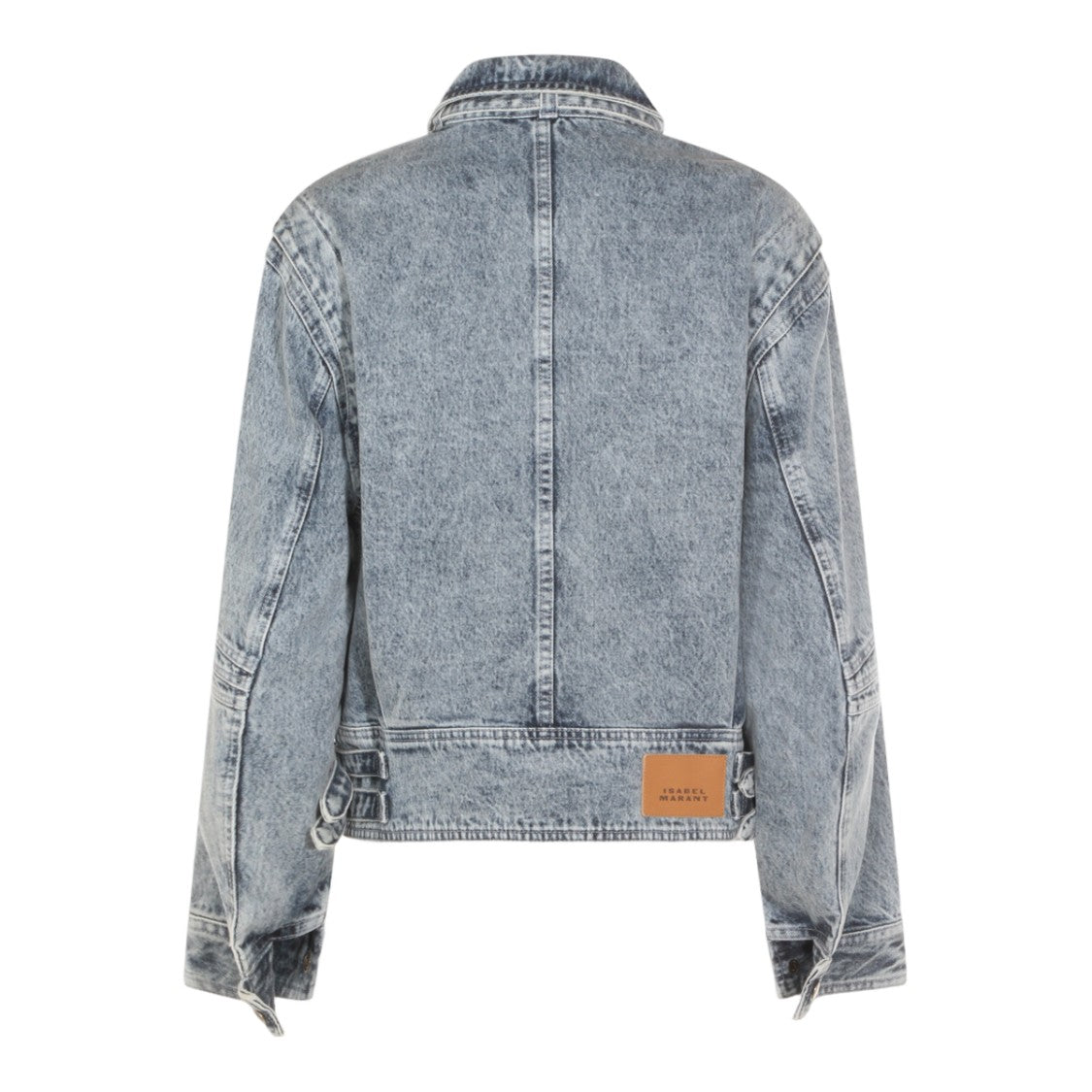 Isabel Marant Étoile Acid-Wash Denim Jacket With High Collar