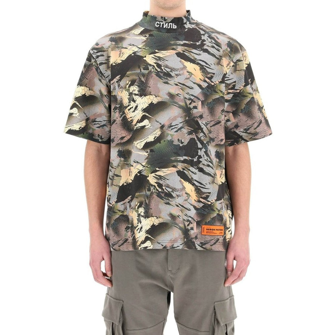 Heron Preston Camouflage Print T-Shirt
