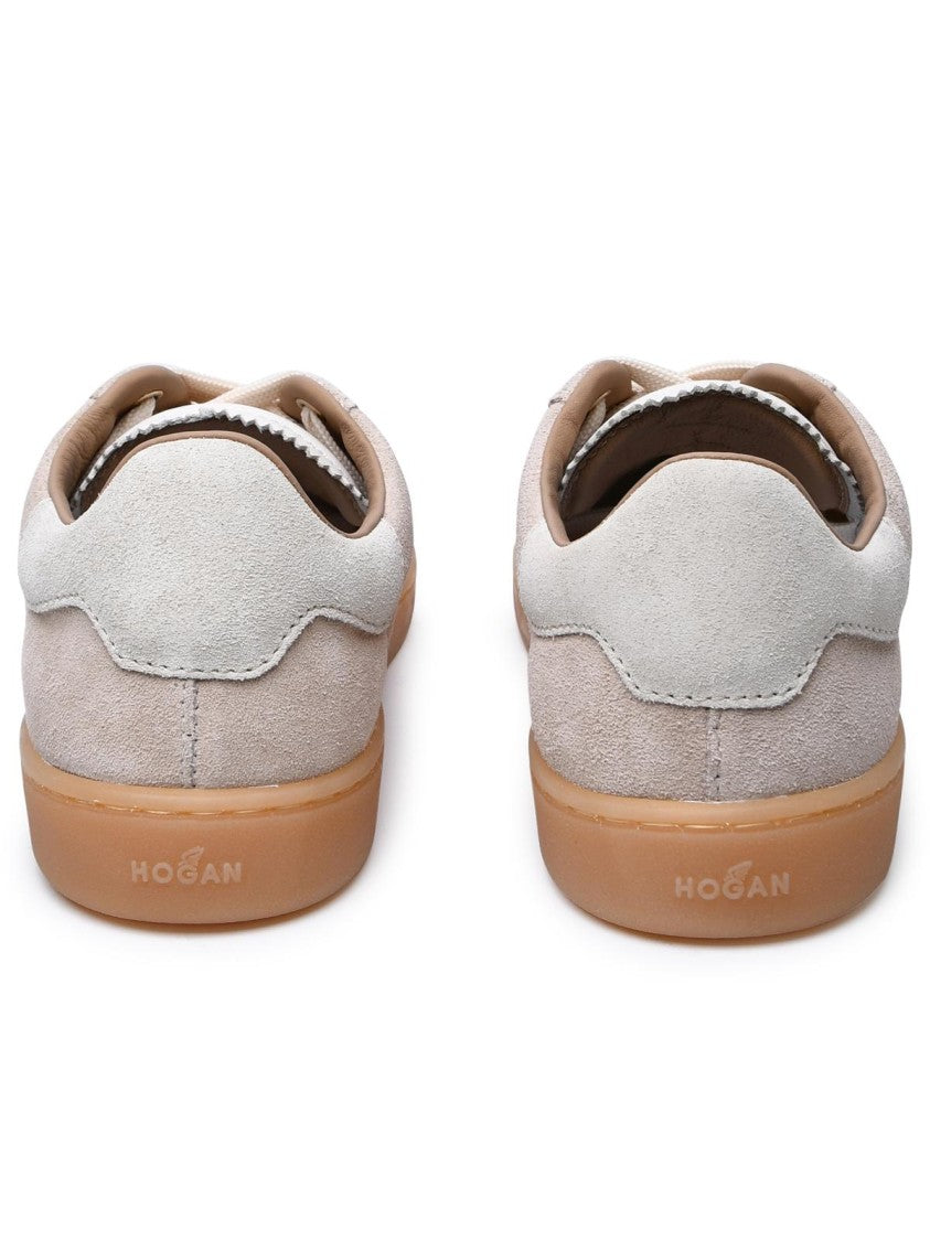 Hogan Beige Suede Sneakers