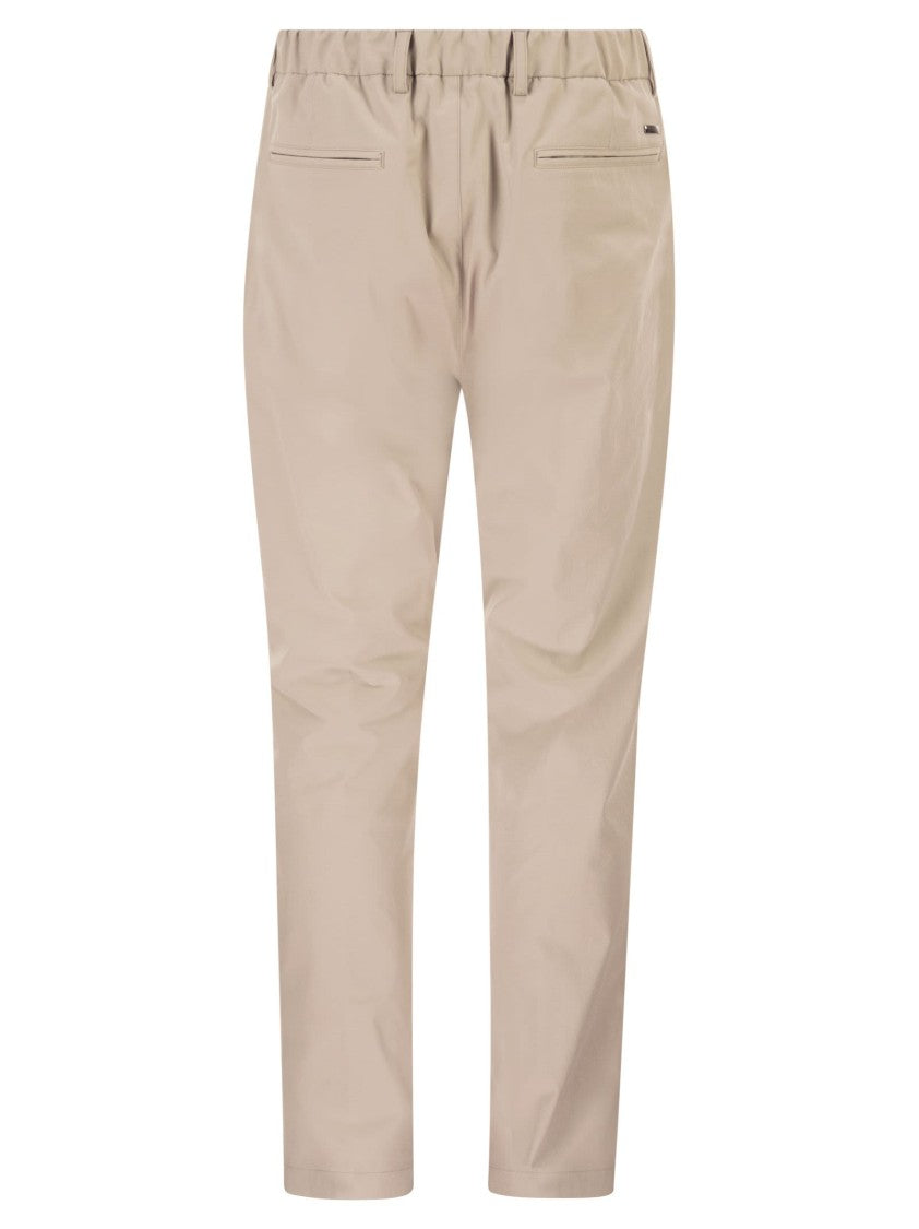 Herno Mechanical Stretch Twill Fabric Trousers