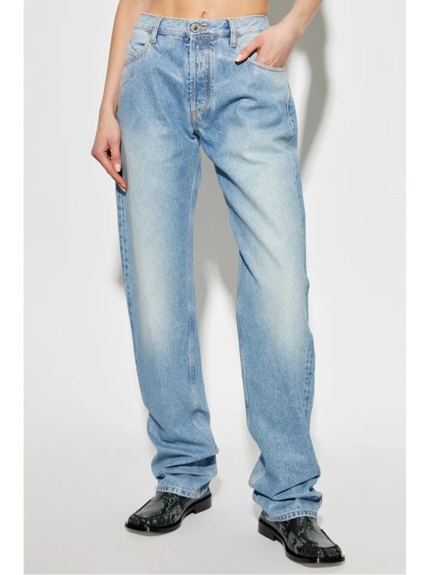 The Attico Relaxed-Fit Vintage-Inspired Light Blue Denim Pants
