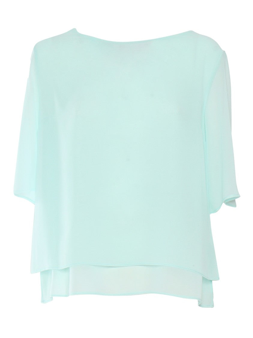 Clips Flowing White Chiffon Top
