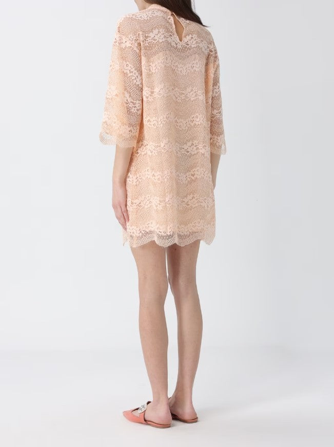 Twin-Set Macramè Lace 3/4 Sleeve Dress
