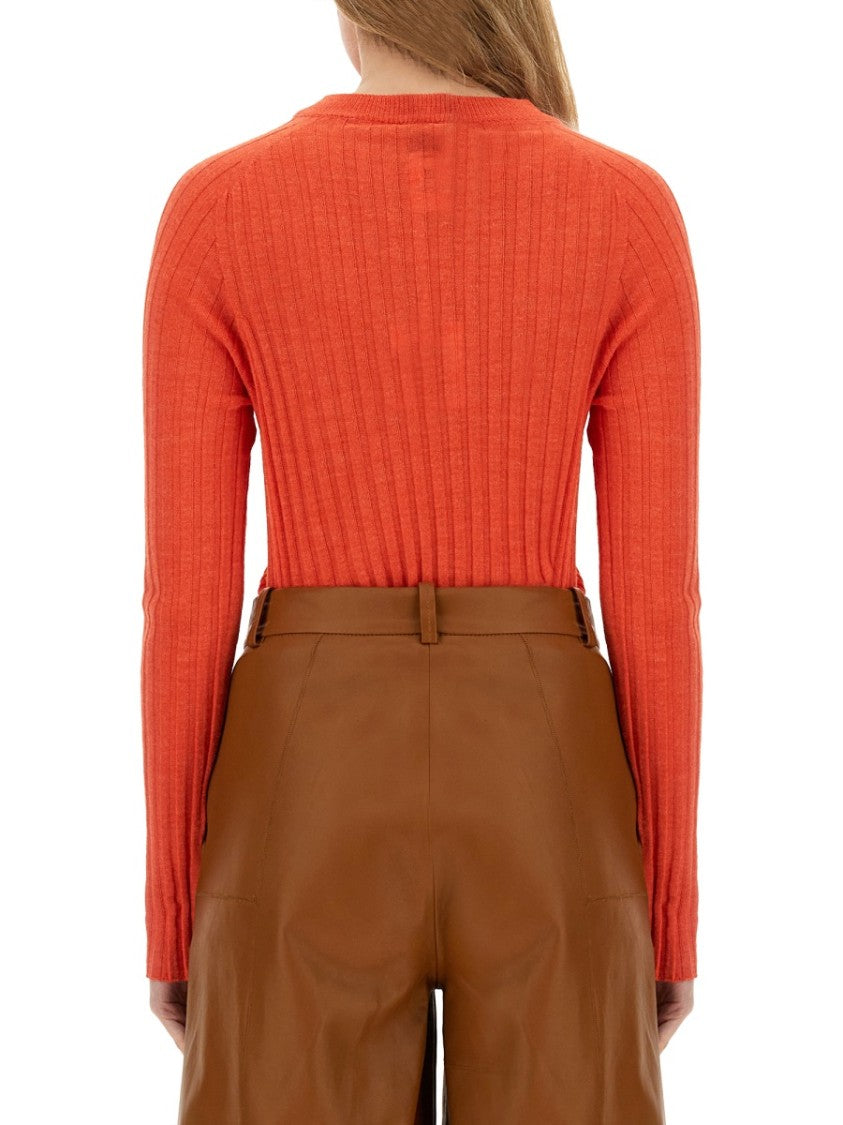 Alysi Slim Fit Ribbed Knit Top