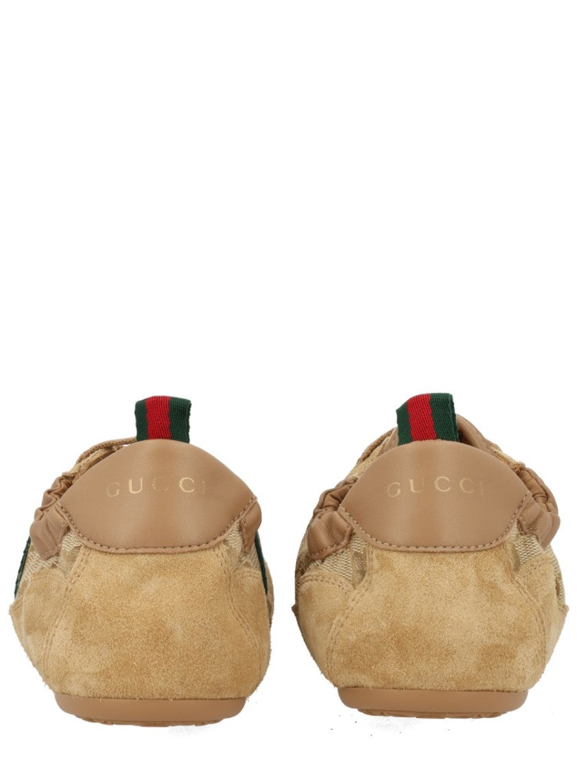 Gucci Shift Monogram Webbing Calfskin Sneakers