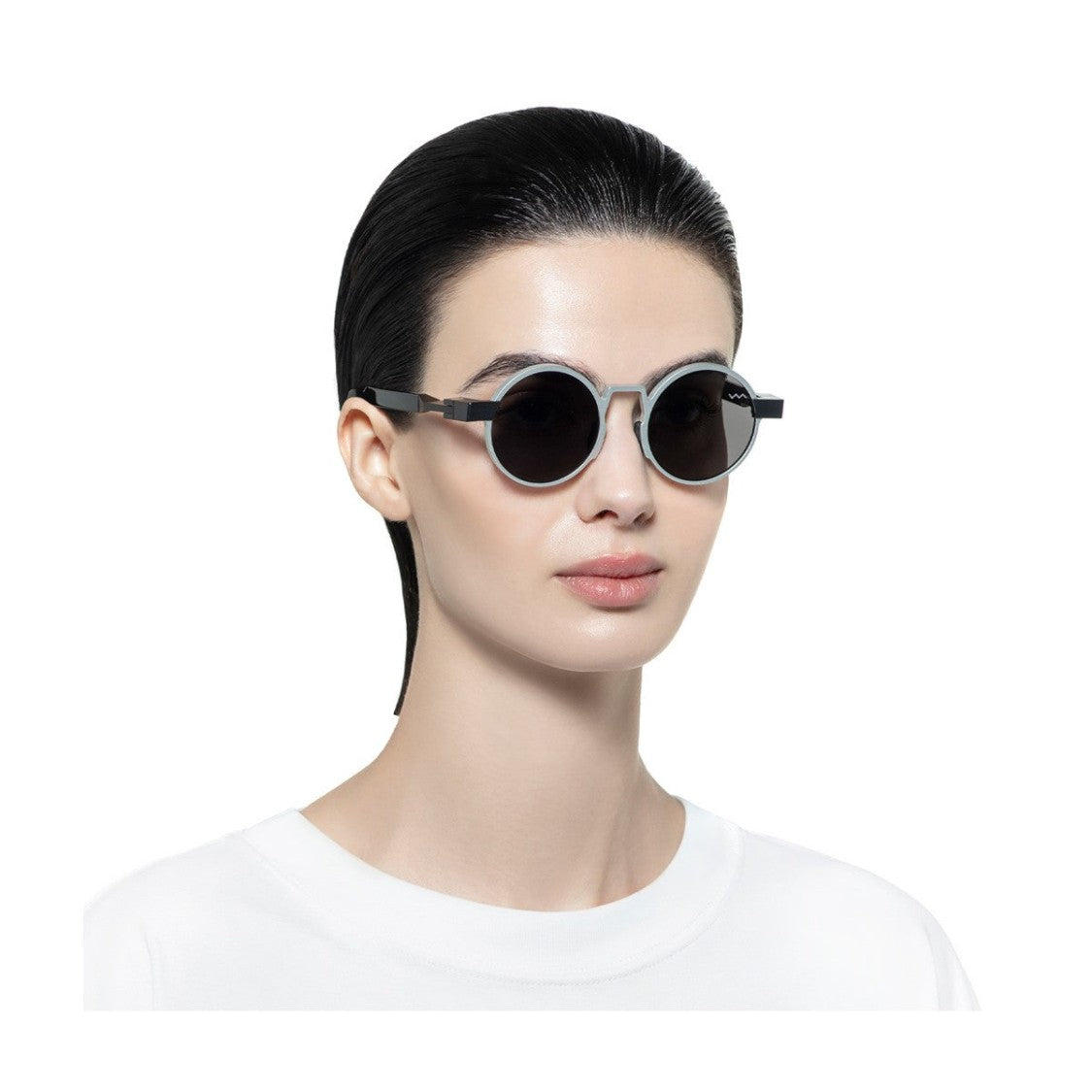 Vava Black Wl0021 Metal Round Sunglasses