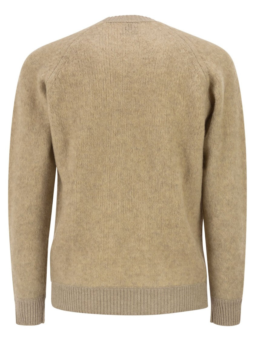 Rakki' Wool Blend Sweatshirt-Style Jumper With Raglan Sleeves