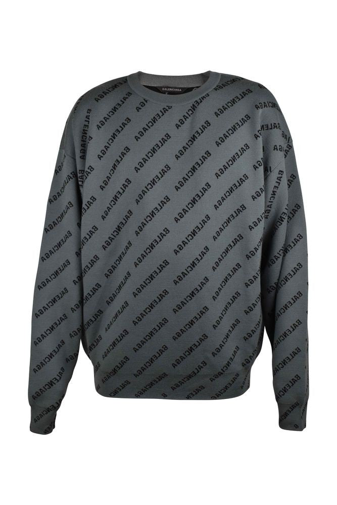 Balenciaga Grey Wool Sweater