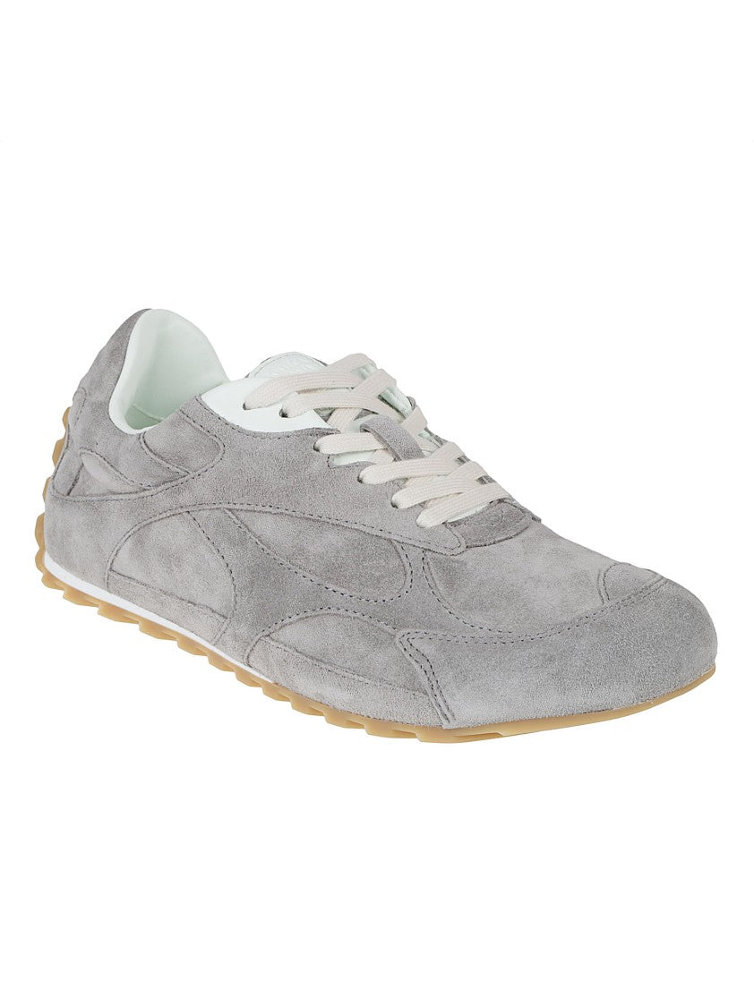 Bottega Veneta Low-Profile Grey Suede Sneakers