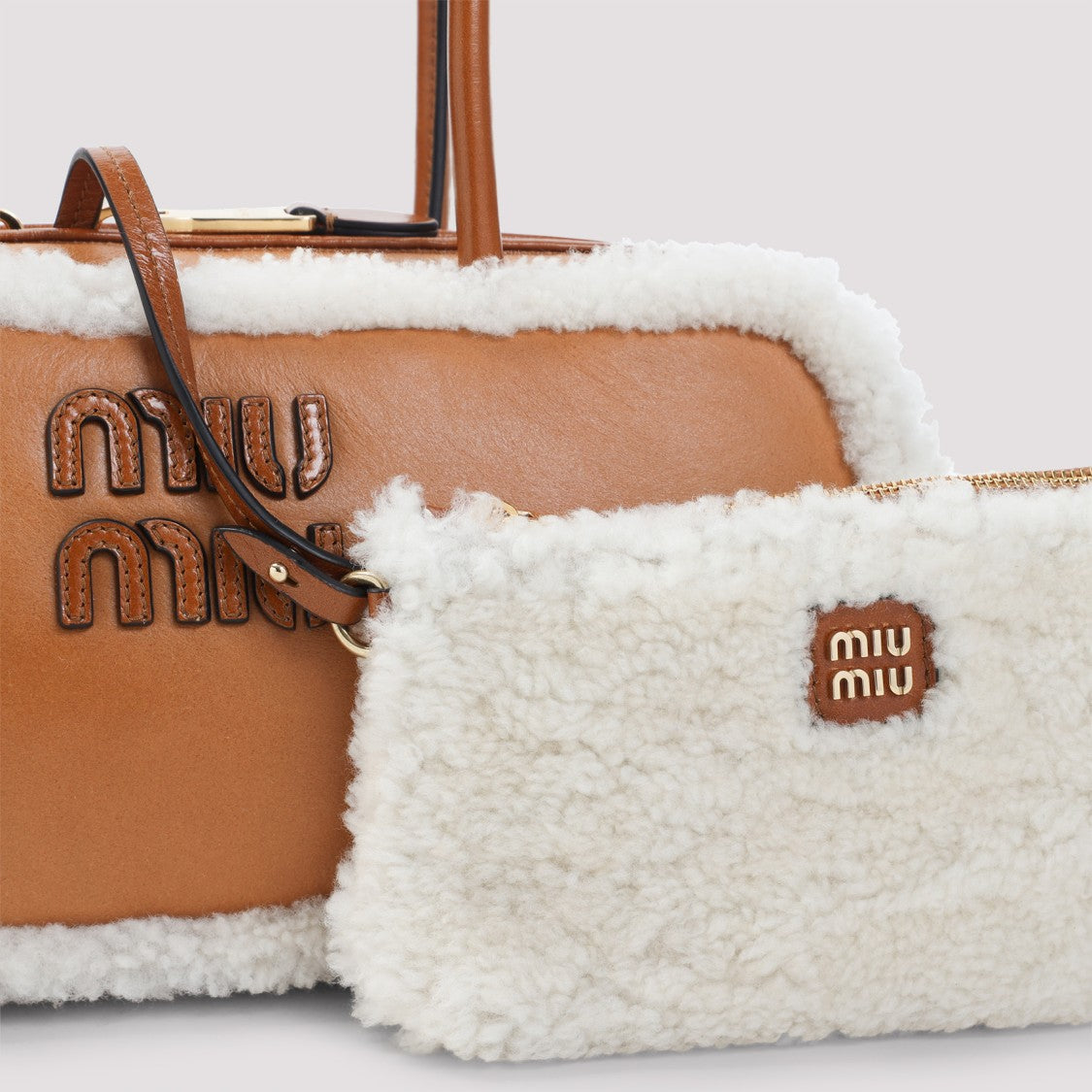 Miu Miu Cognac Brown Calf Leather Bauletto Shoulder Bag