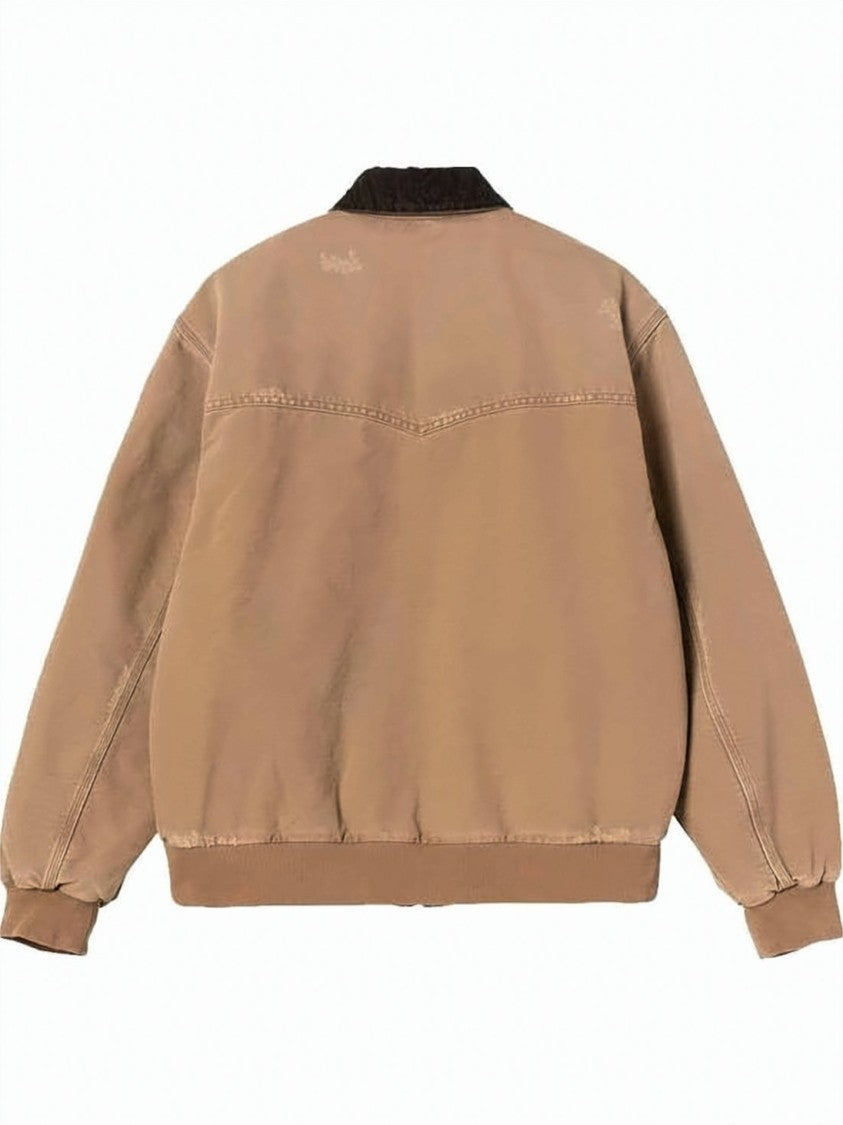 Carhartt Wip Quilted Organic Cotton Jacket With Corduroy Collar