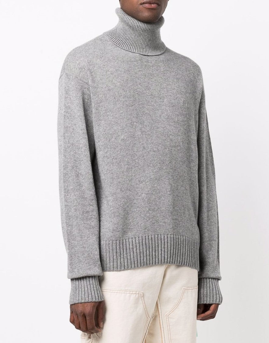 Off-White Basic Knit Turtleneck Sweater