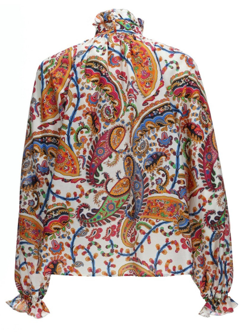 Etro Vibrant Paisley Pattern Cotton-Blend Blouse