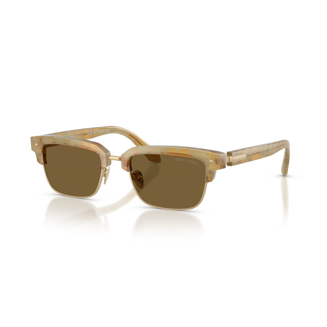 Giorgio Armani 0Ar8243 Translucent Beige Acetate Sunglasses With Tortoiseshell Accents