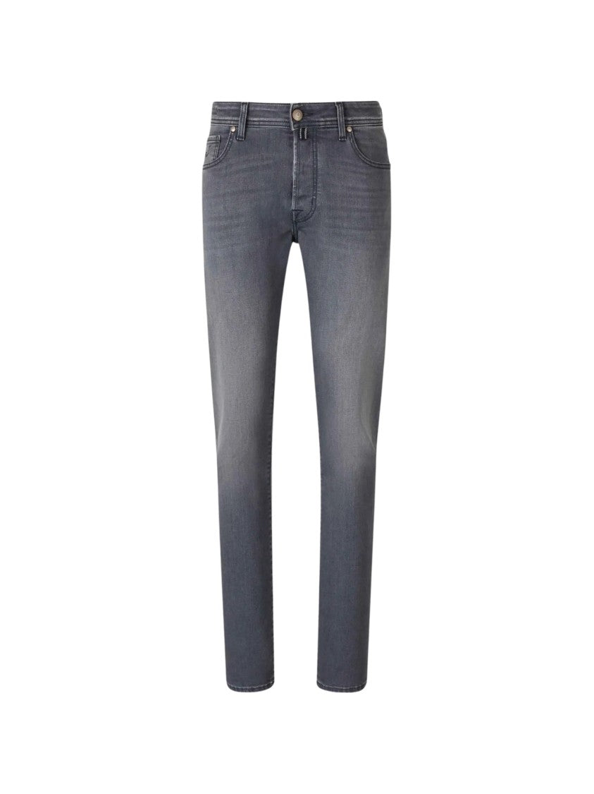 Jacob Cohen Slim-Fit Jeans With Signature Logo Patch And Faded Wash