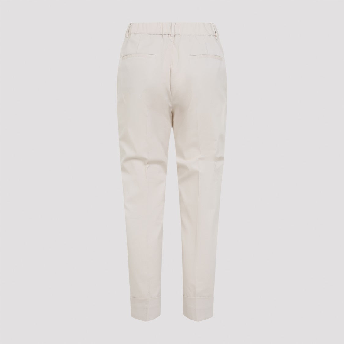 Peserico Tailored Trousers In Soft Cotton-Elastane Fabric