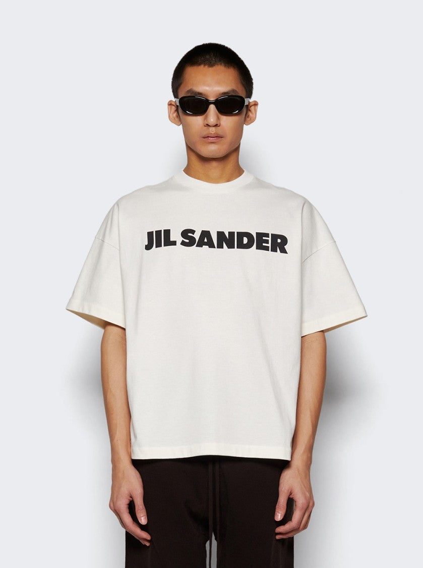 Jil Sander Logo Tee Porcelain