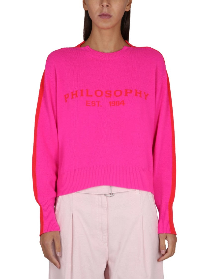 Philosophy Di Lorenzo Serafini Cropped Wool And Cashmere Sweater
