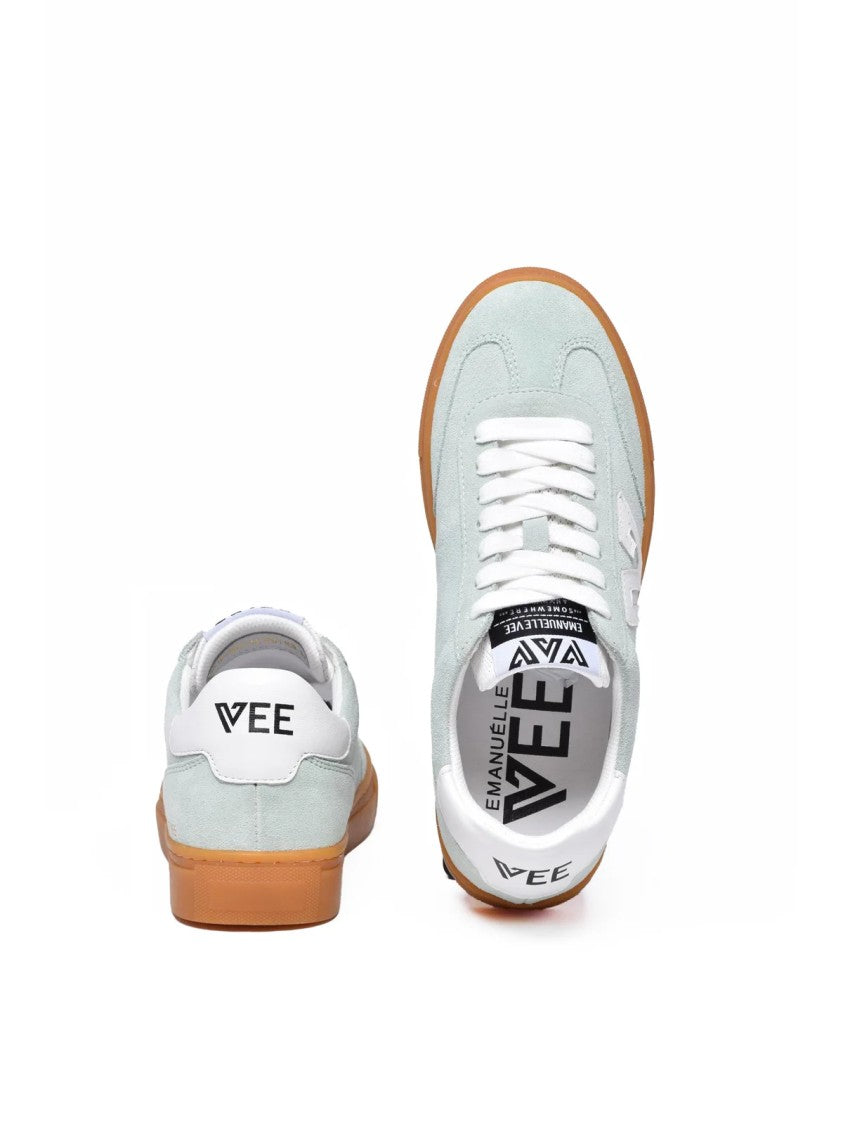 Emanuélle Vee Sage Green Suede Rubber Sneakers