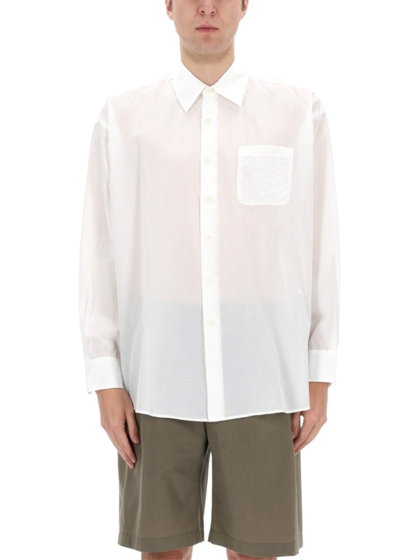 Our Legacy Borrowed Silk-Cotton Oversized Shirt