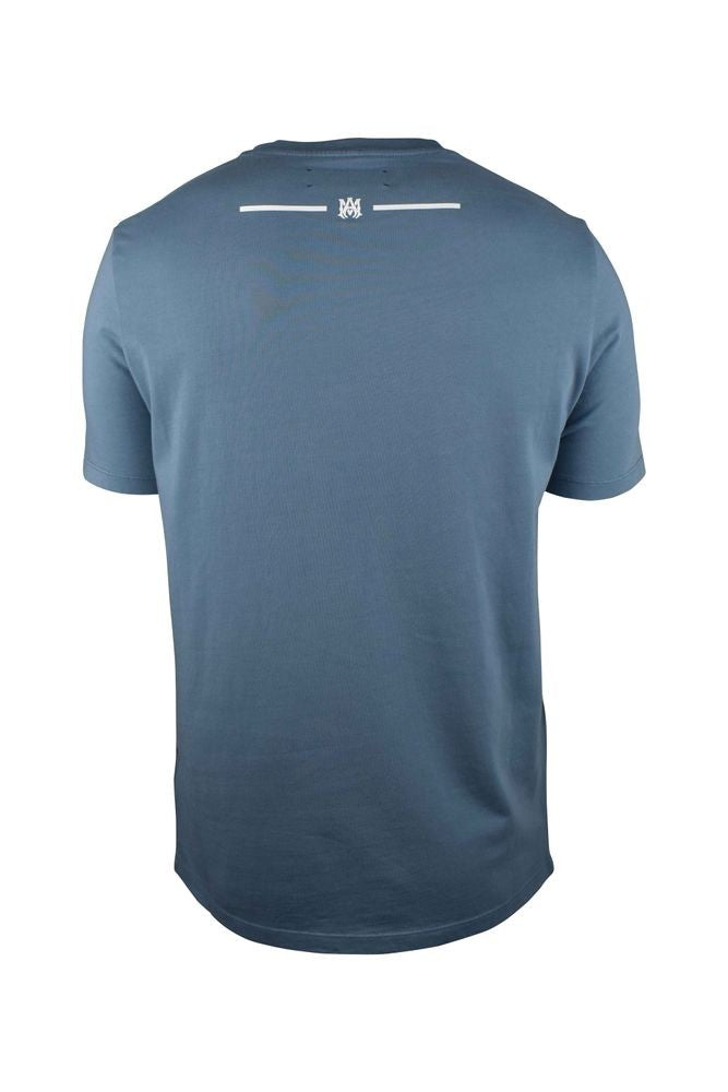 Amiri Blue Cotton T-Shirt With Branding