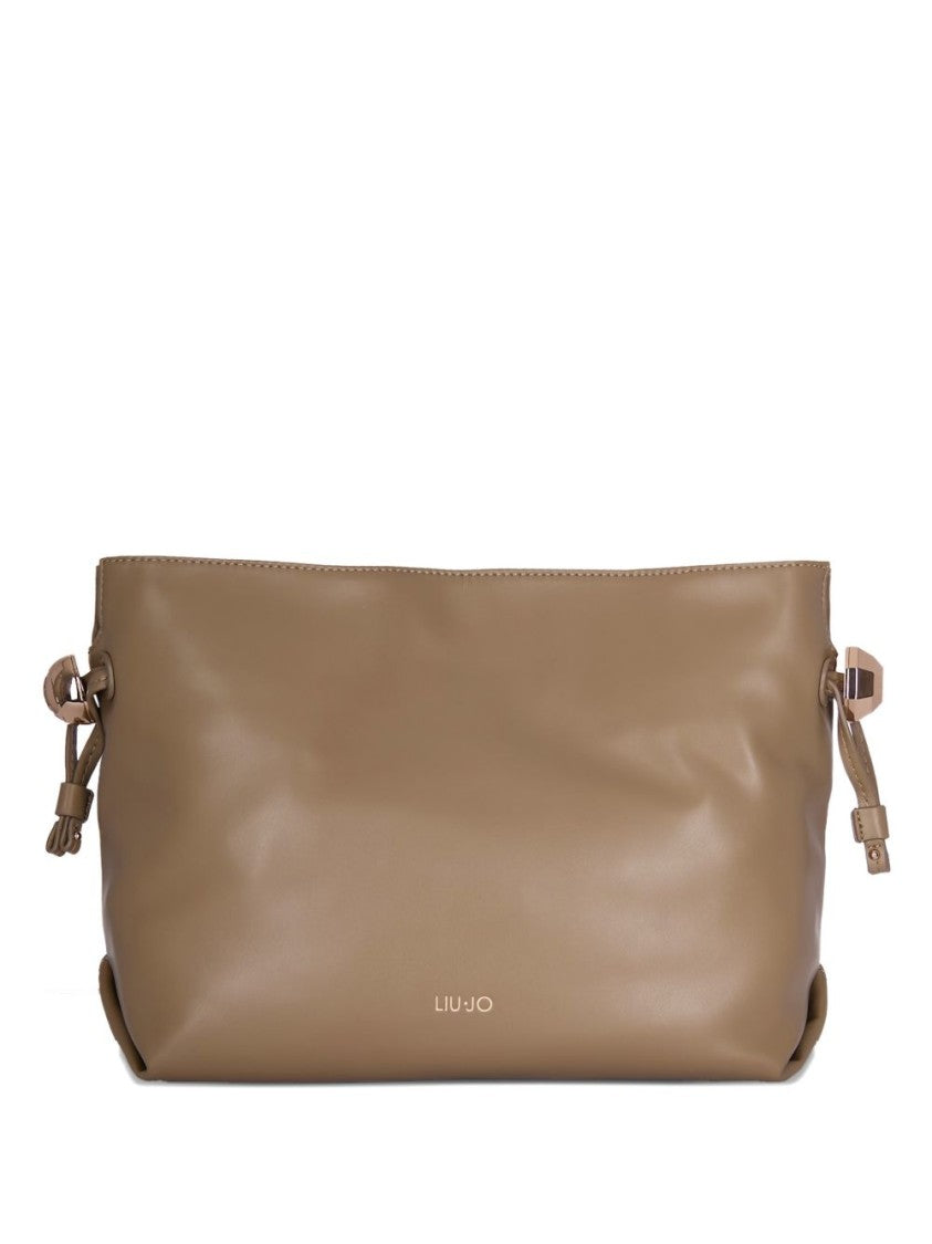 Liu Jo Beige Handbag With Elegant Metallic Logo