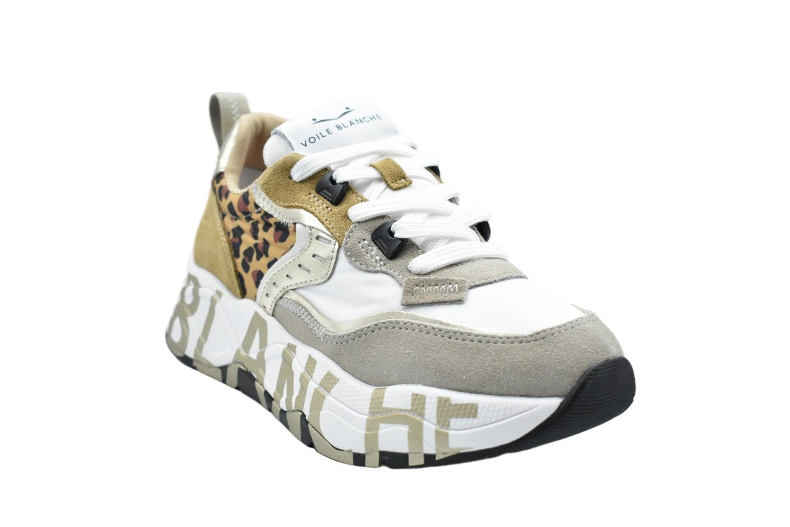 Voile Blanche Multicolour Leo-Print Laced Chic Shoes