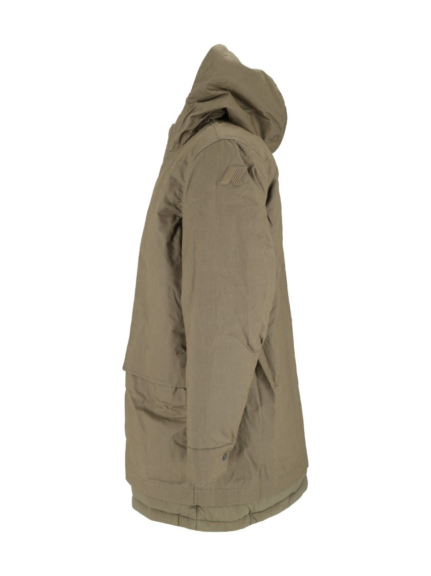 K-Way Curti Wax Cotton Nylon 3/4 Jacket