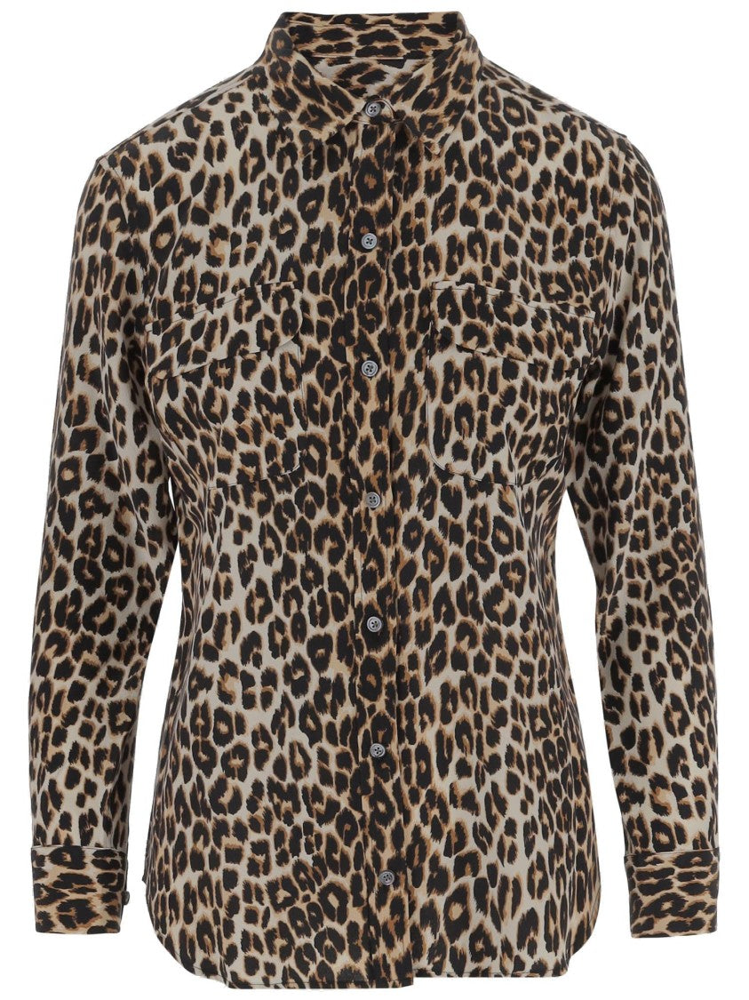 Equipment Leopard Silk Shirt