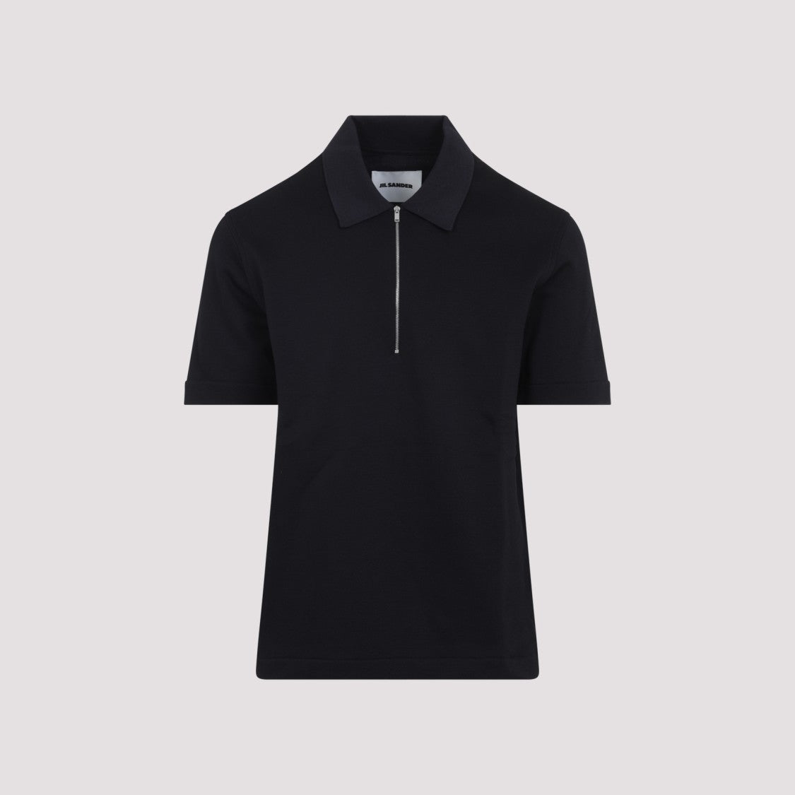 Jil Sander Knitted Collar Polo With Half-Zip Closure